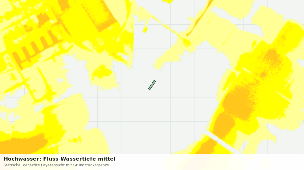 Statische Kartenansicht: Hochwasser: Fluss-Wassertiefe mittel