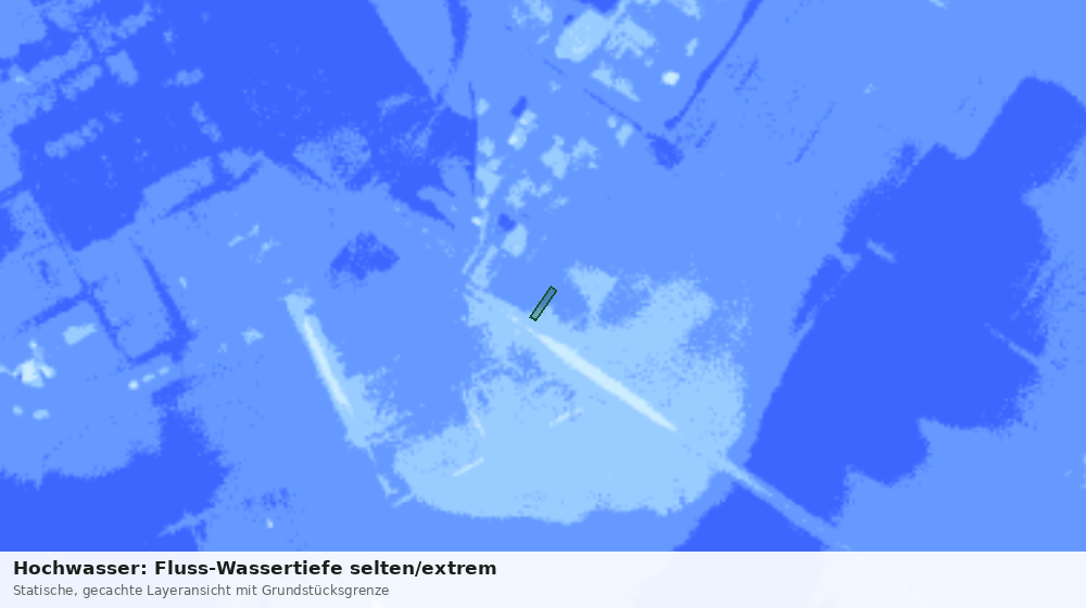 Statische Kartenansicht: Hochwasser: Fluss-Wassertiefe selten/extrem
