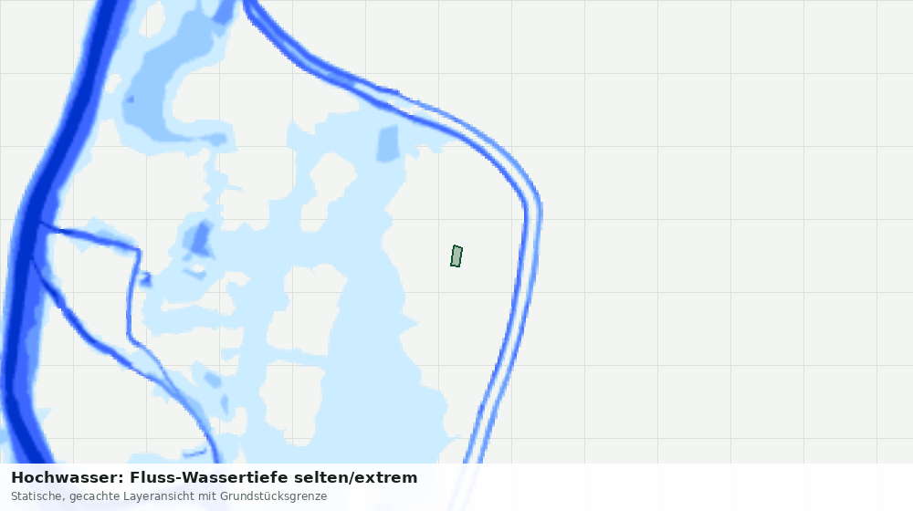 Statische Kartenansicht: Hochwasser: Fluss-Wassertiefe selten/extrem
