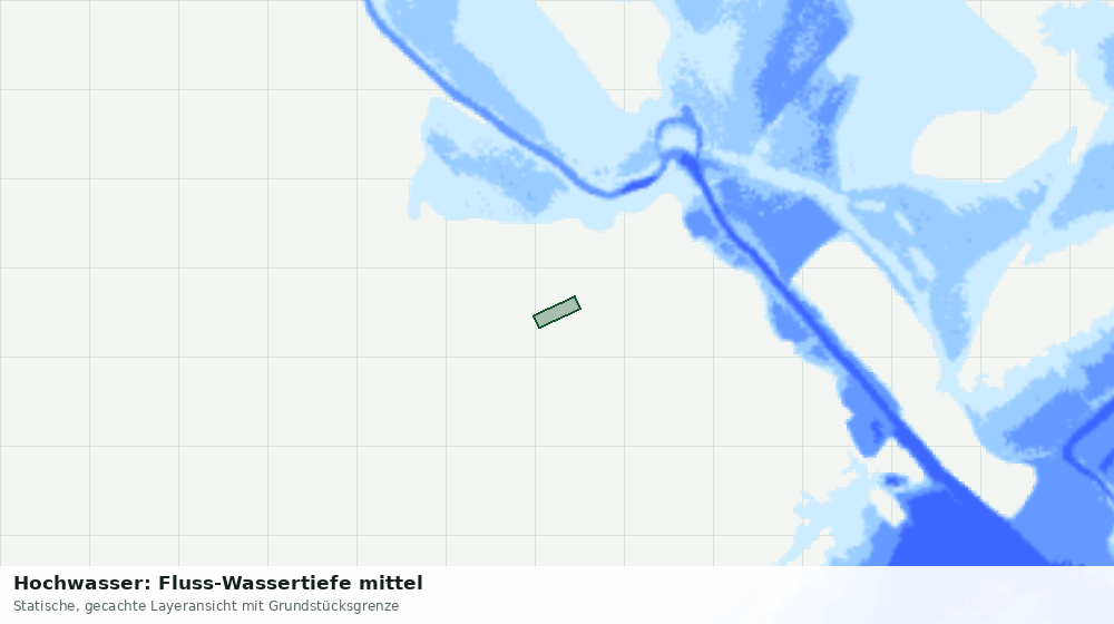 Statische Kartenansicht: Hochwasser: Fluss-Wassertiefe mittel