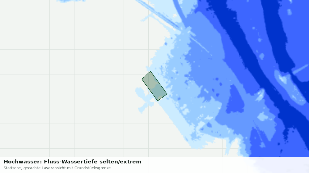 Statische Kartenansicht: Hochwasser: Fluss-Wassertiefe selten/extrem