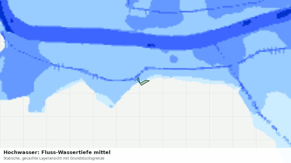 Statische Kartenansicht: Hochwasser: Fluss-Wassertiefe mittel