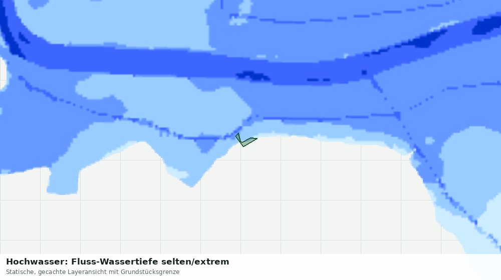 Statische Kartenansicht: Hochwasser: Fluss-Wassertiefe selten/extrem