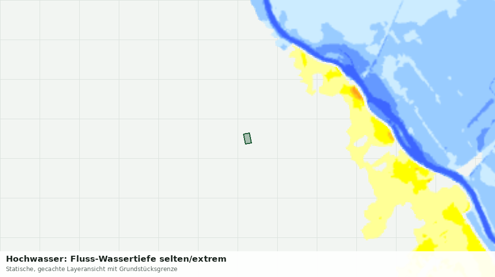Statische Kartenansicht: Hochwasser: Fluss-Wassertiefe selten/extrem