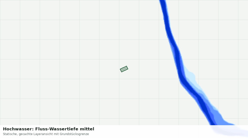 Statische Kartenansicht: Hochwasser: Fluss-Wassertiefe mittel