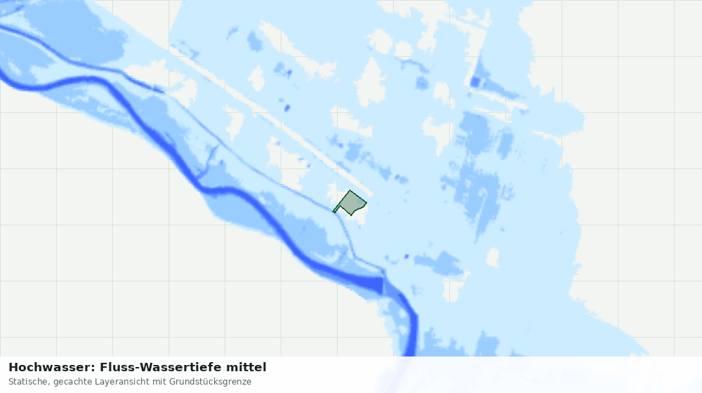Statische Kartenansicht: Hochwasser: Fluss-Wassertiefe mittel