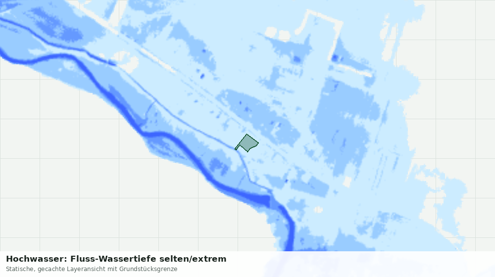 Statische Kartenansicht: Hochwasser: Fluss-Wassertiefe selten/extrem