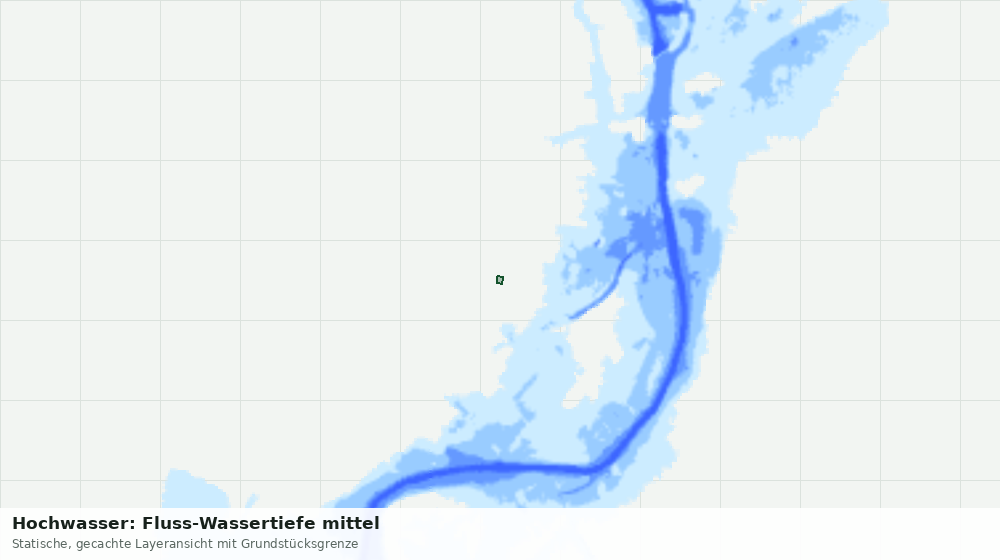 Statische Kartenansicht: Hochwasser: Fluss-Wassertiefe mittel