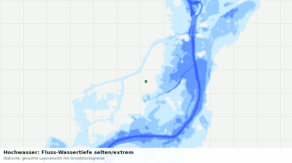 Statische Kartenansicht: Hochwasser: Fluss-Wassertiefe selten/extrem