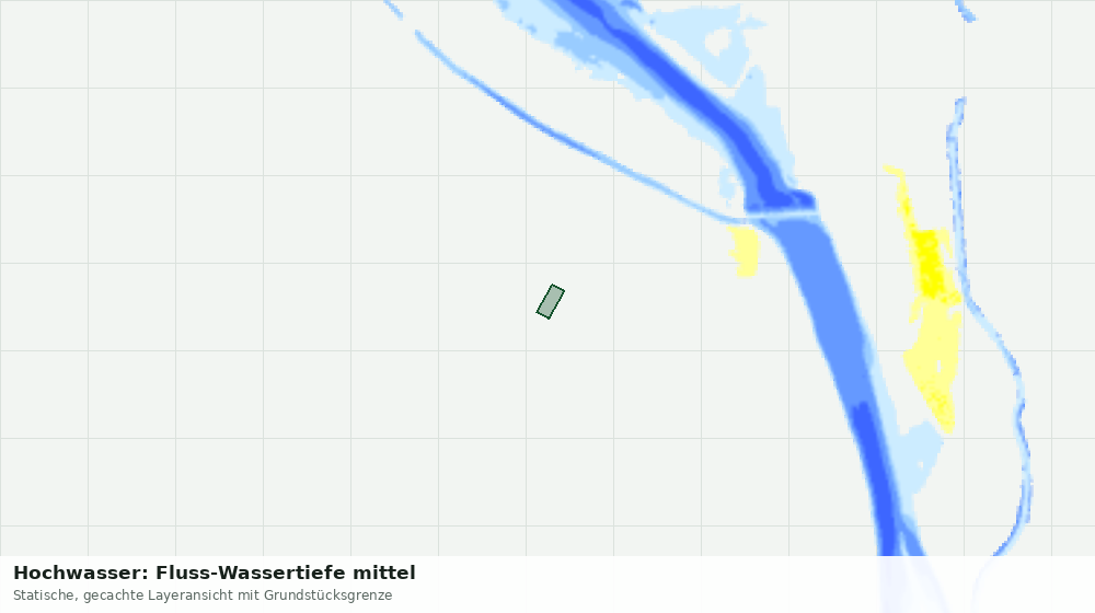 Statische Kartenansicht: Hochwasser: Fluss-Wassertiefe mittel