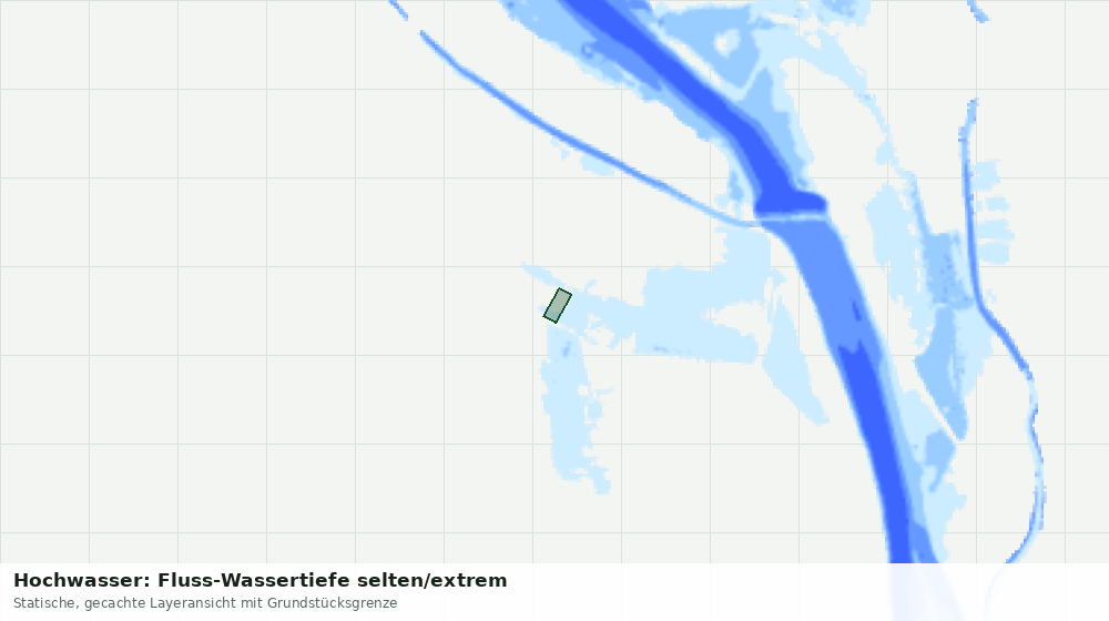 Statische Kartenansicht: Hochwasser: Fluss-Wassertiefe selten/extrem