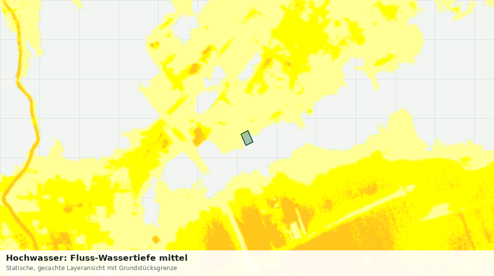 Statische Kartenansicht: Hochwasser: Fluss-Wassertiefe mittel