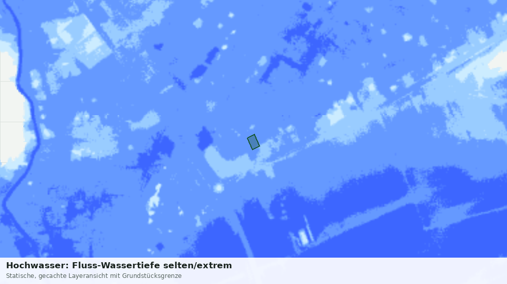Statische Kartenansicht: Hochwasser: Fluss-Wassertiefe selten/extrem