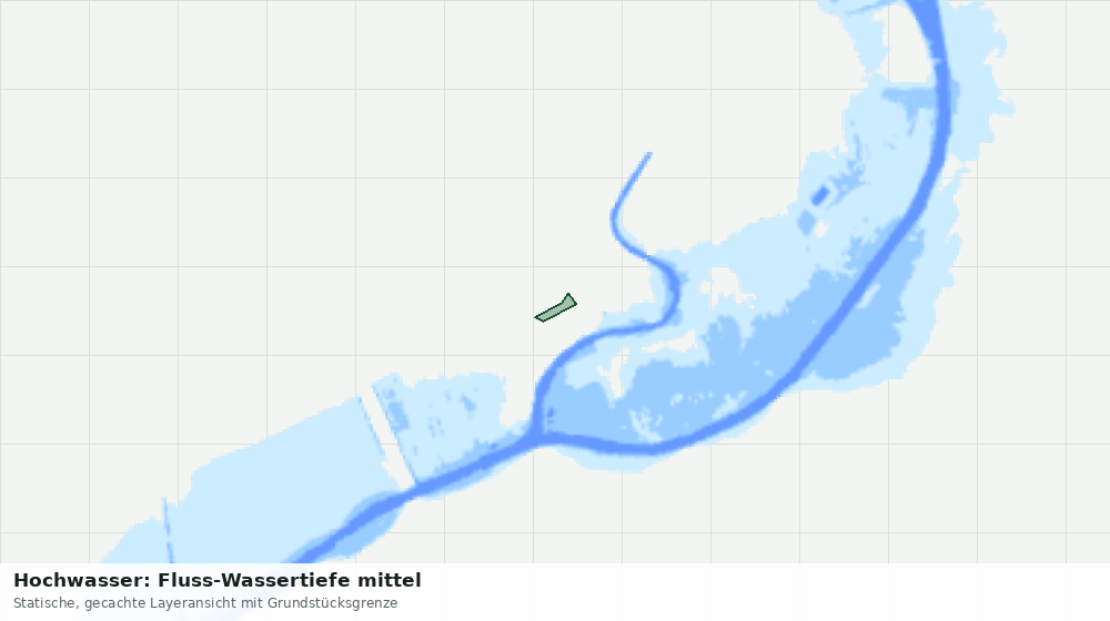 Statische Kartenansicht: Hochwasser: Fluss-Wassertiefe mittel