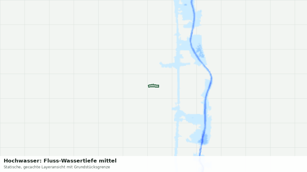 Statische Kartenansicht: Hochwasser: Fluss-Wassertiefe mittel