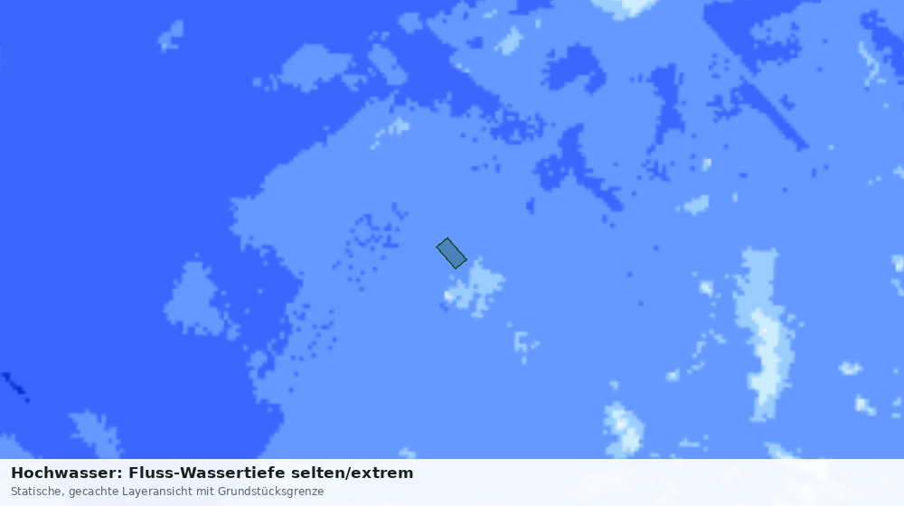Statische Kartenansicht: Hochwasser: Fluss-Wassertiefe selten/extrem