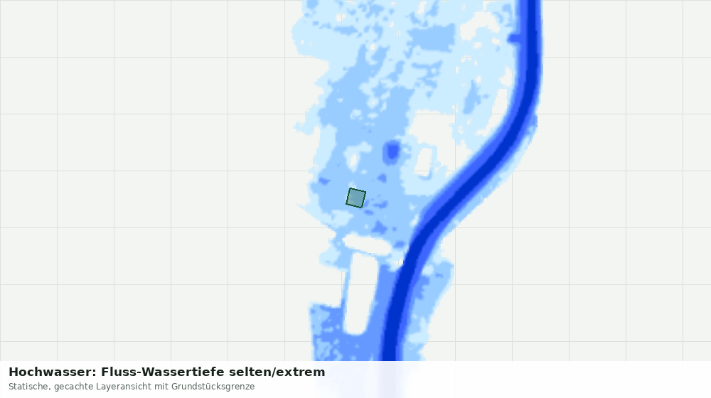 Statische Kartenansicht: Hochwasser: Fluss-Wassertiefe selten/extrem