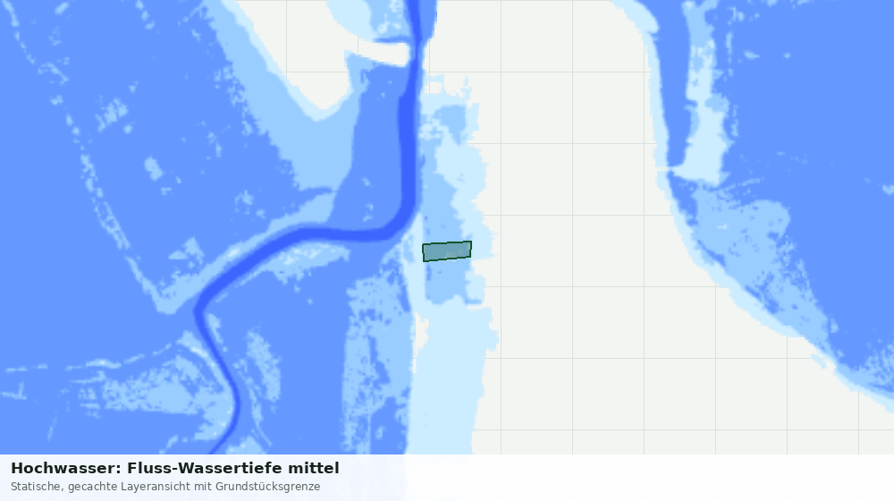 Statische Kartenansicht: Hochwasser: Fluss-Wassertiefe mittel