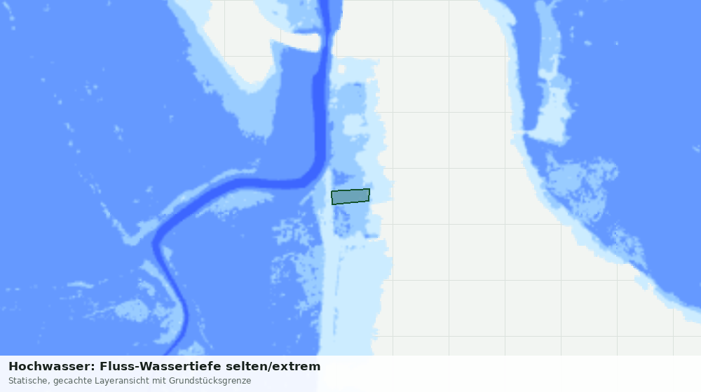 Statische Kartenansicht: Hochwasser: Fluss-Wassertiefe selten/extrem