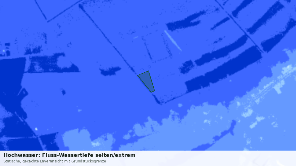 Statische Kartenansicht: Hochwasser: Fluss-Wassertiefe selten/extrem