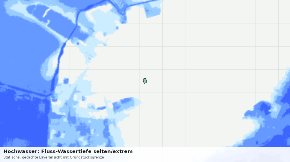 Statische Kartenansicht: Hochwasser: Fluss-Wassertiefe selten/extrem
