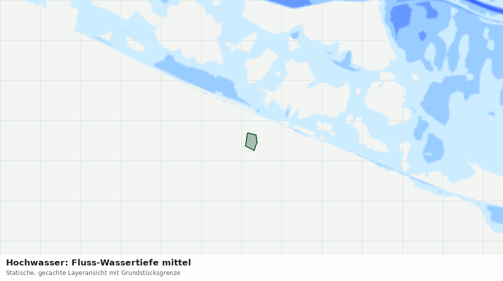 Statische Kartenansicht: Hochwasser: Fluss-Wassertiefe mittel