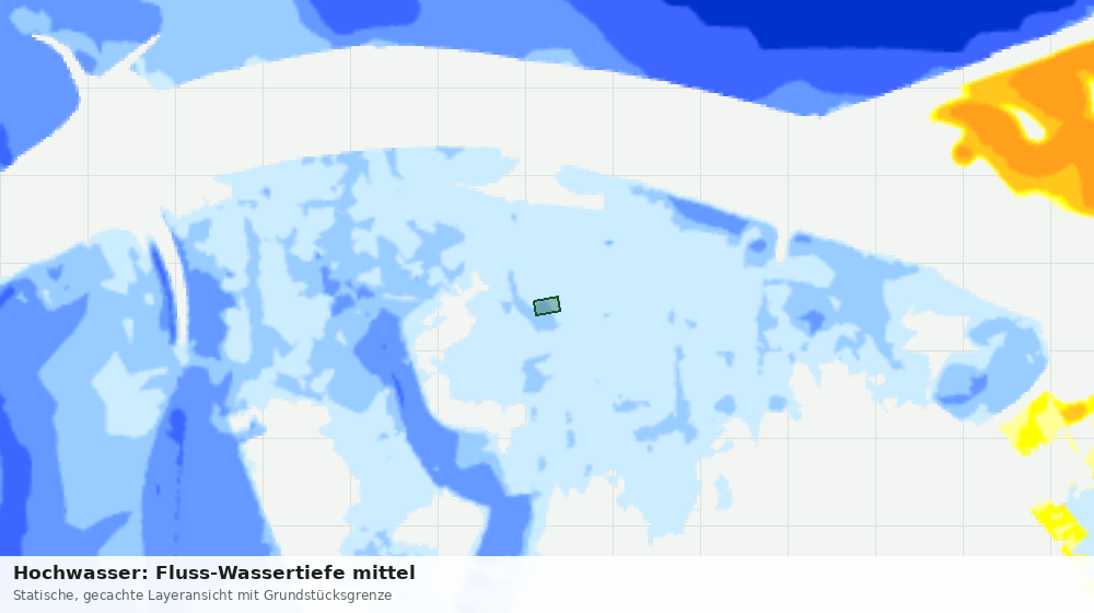 Statische Kartenansicht: Hochwasser: Fluss-Wassertiefe mittel