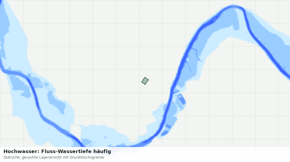 Statische Kartenansicht: Hochwasser: Fluss-Wassertiefe häufig