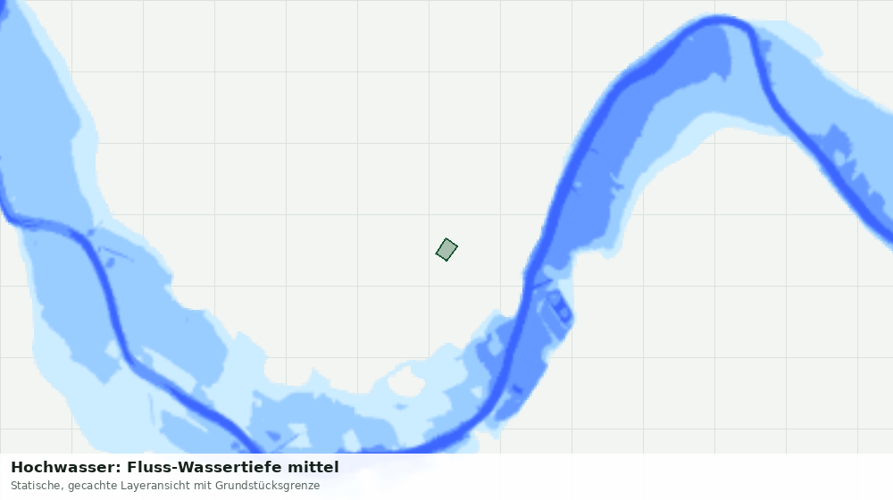 Statische Kartenansicht: Hochwasser: Fluss-Wassertiefe mittel