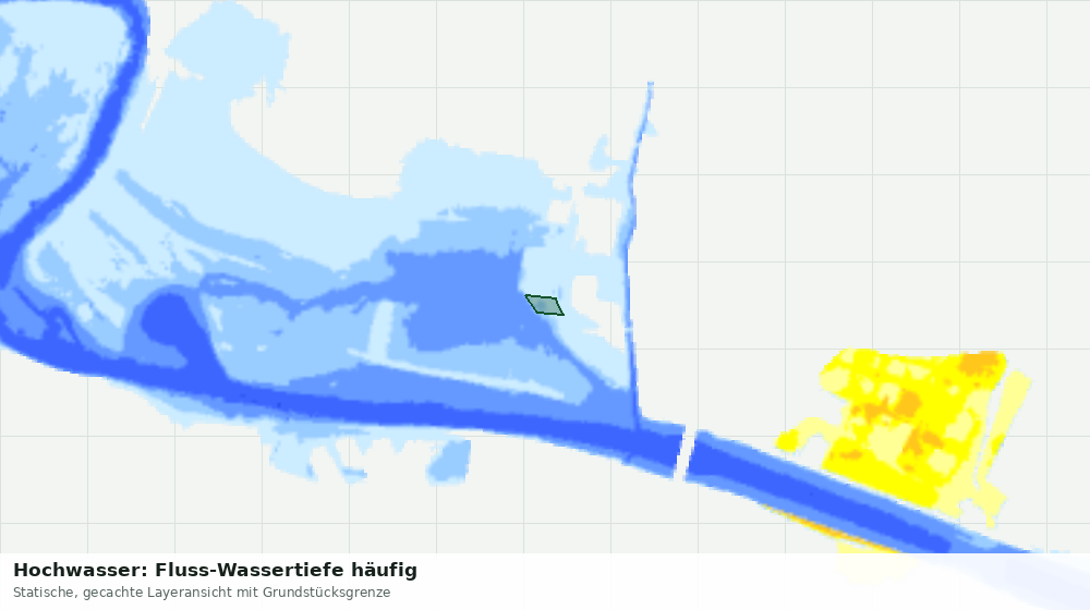 Statische Kartenansicht: Hochwasser: Fluss-Wassertiefe häufig
