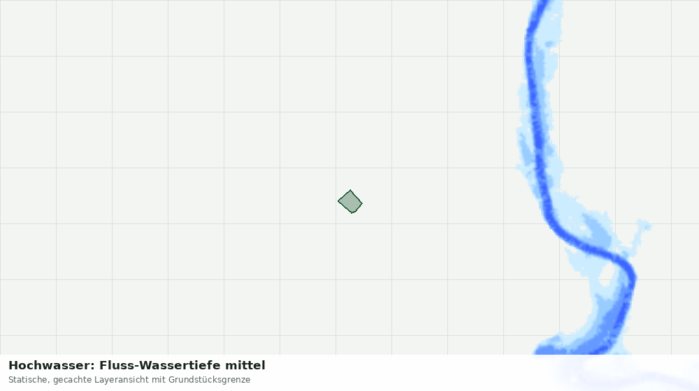 Statische Kartenansicht: Hochwasser: Fluss-Wassertiefe mittel