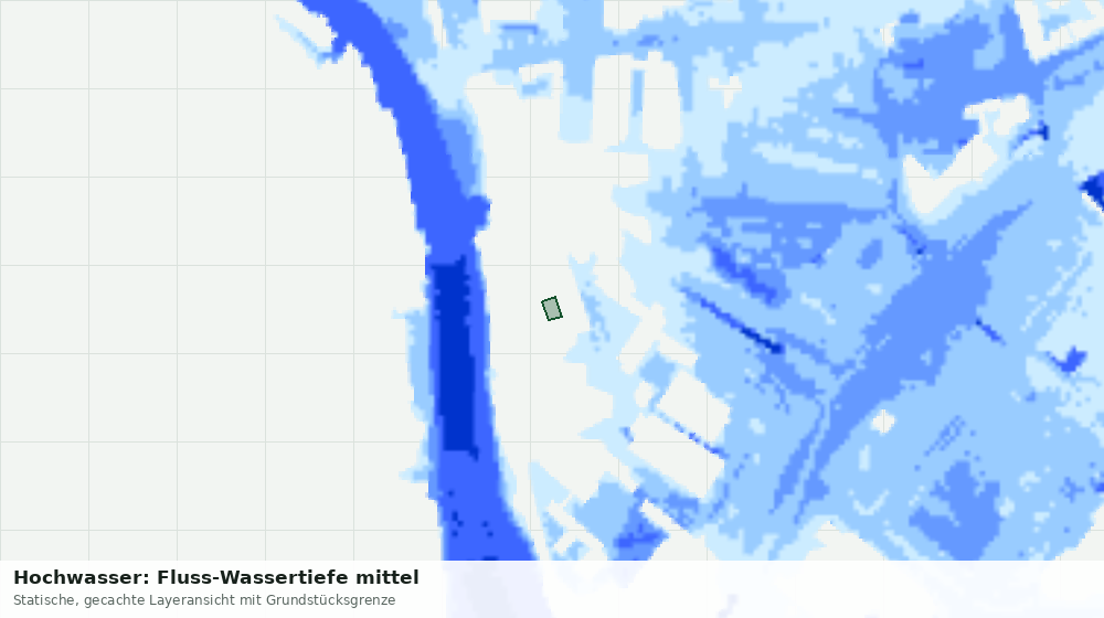 Statische Kartenansicht: Hochwasser: Fluss-Wassertiefe mittel