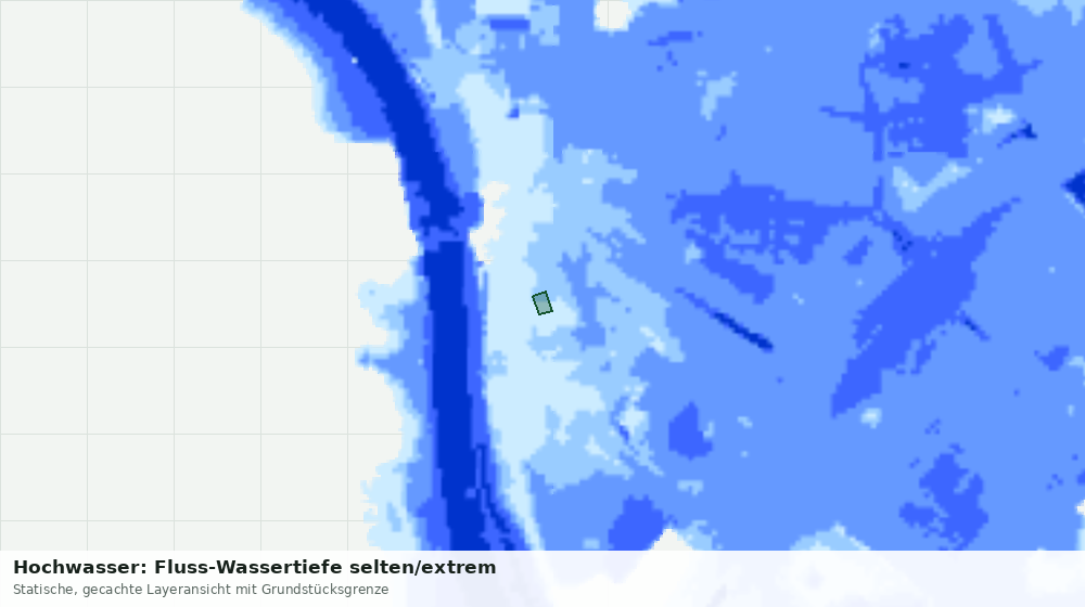Statische Kartenansicht: Hochwasser: Fluss-Wassertiefe selten/extrem