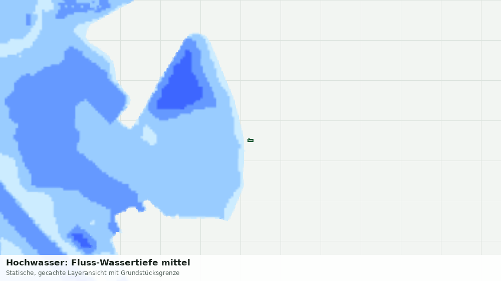 Statische Kartenansicht: Hochwasser: Fluss-Wassertiefe mittel