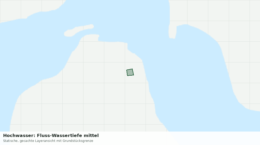 Statische Kartenansicht: Hochwasser: Fluss-Wassertiefe mittel