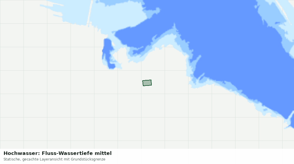 Statische Kartenansicht: Hochwasser: Fluss-Wassertiefe mittel