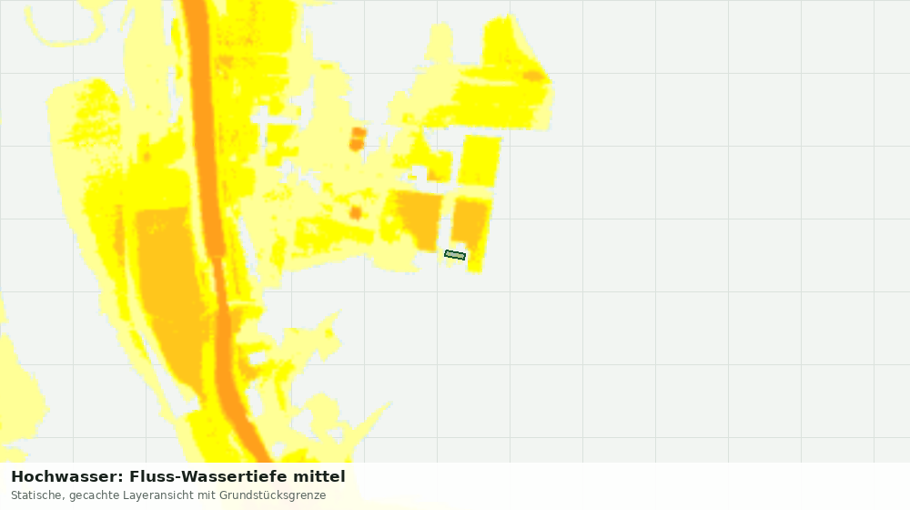 Statische Kartenansicht: Hochwasser: Fluss-Wassertiefe mittel