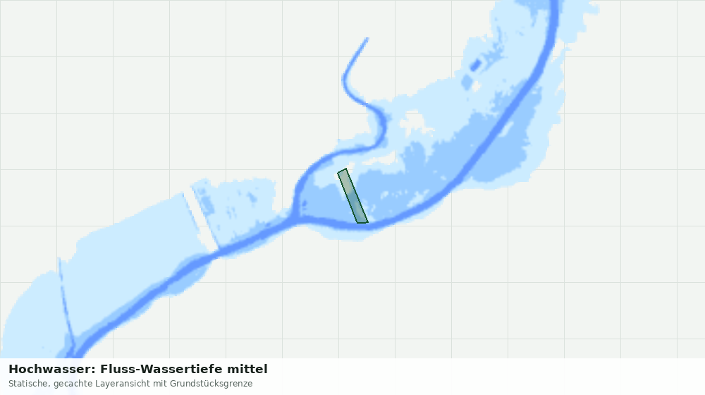 Statische Kartenansicht: Hochwasser: Fluss-Wassertiefe mittel