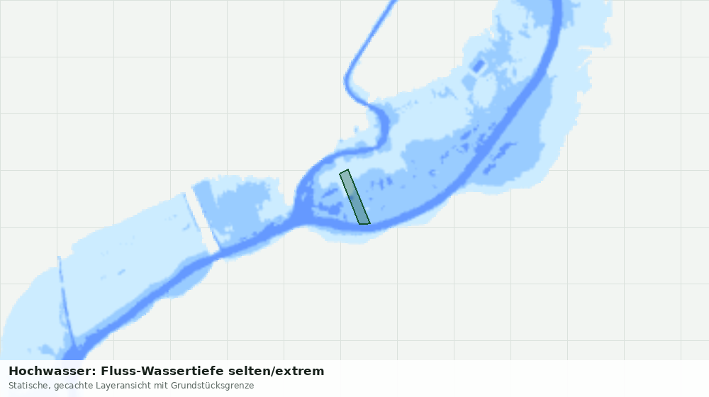 Statische Kartenansicht: Hochwasser: Fluss-Wassertiefe selten/extrem