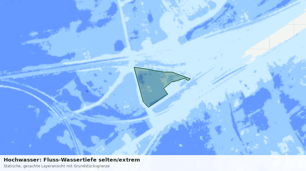 Statische Kartenansicht: Hochwasser: Fluss-Wassertiefe selten/extrem