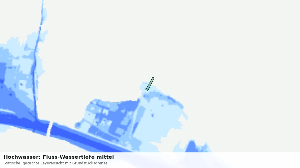 Statische Kartenansicht: Hochwasser: Fluss-Wassertiefe mittel
