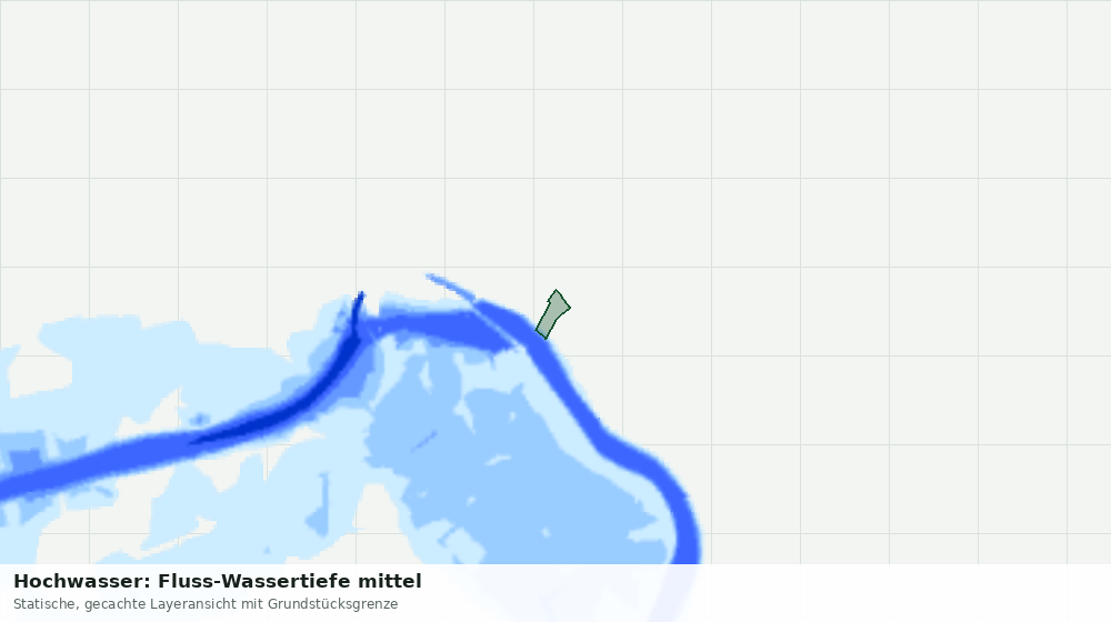 Statische Kartenansicht: Hochwasser: Fluss-Wassertiefe mittel
