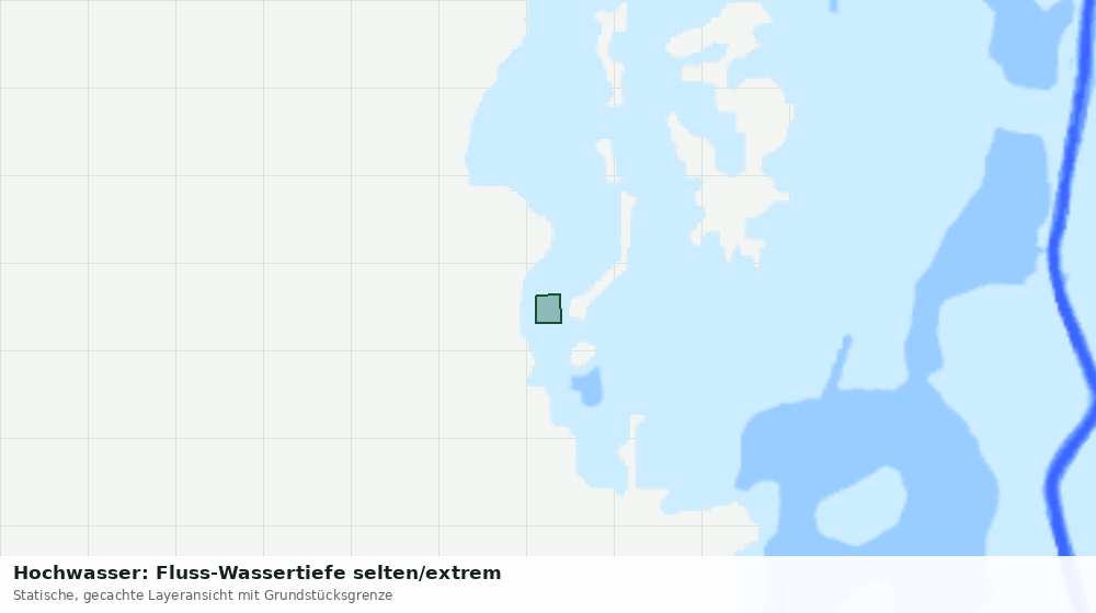 Statische Kartenansicht: Hochwasser: Fluss-Wassertiefe selten/extrem