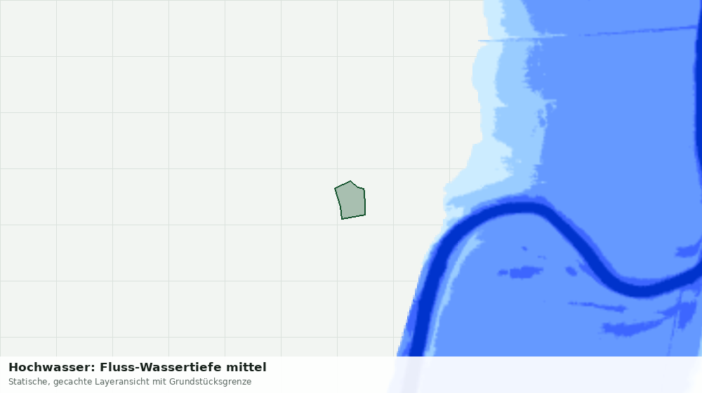 Statische Kartenansicht: Hochwasser: Fluss-Wassertiefe mittel
