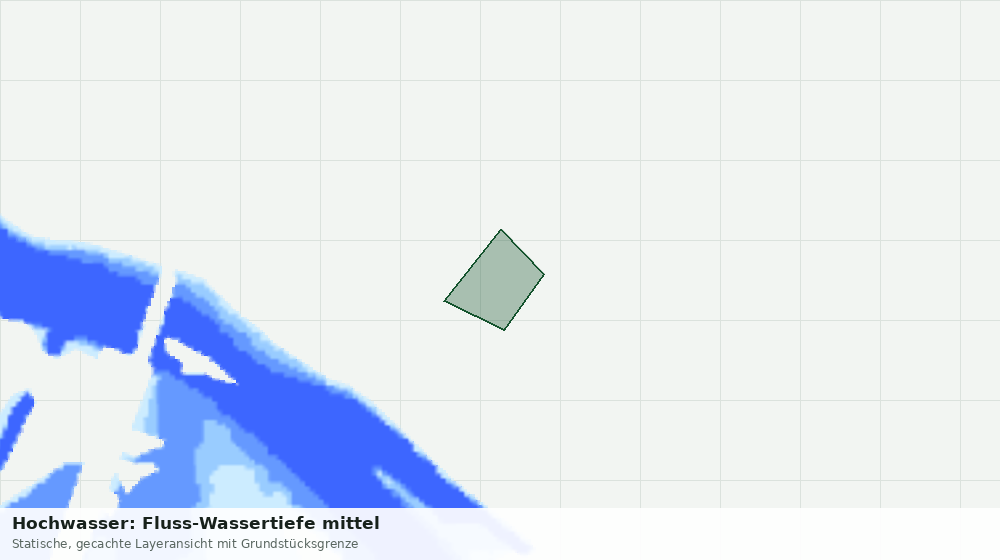 Statische Kartenansicht: Hochwasser: Fluss-Wassertiefe mittel