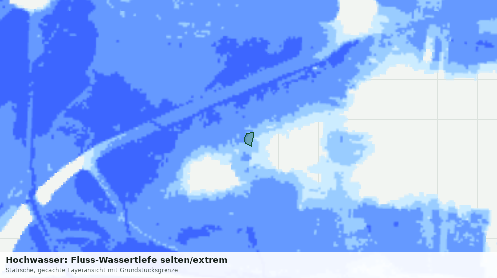 Statische Kartenansicht: Hochwasser: Fluss-Wassertiefe selten/extrem