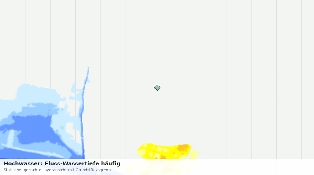 Statische Kartenansicht: Hochwasser: Fluss-Wassertiefe häufig