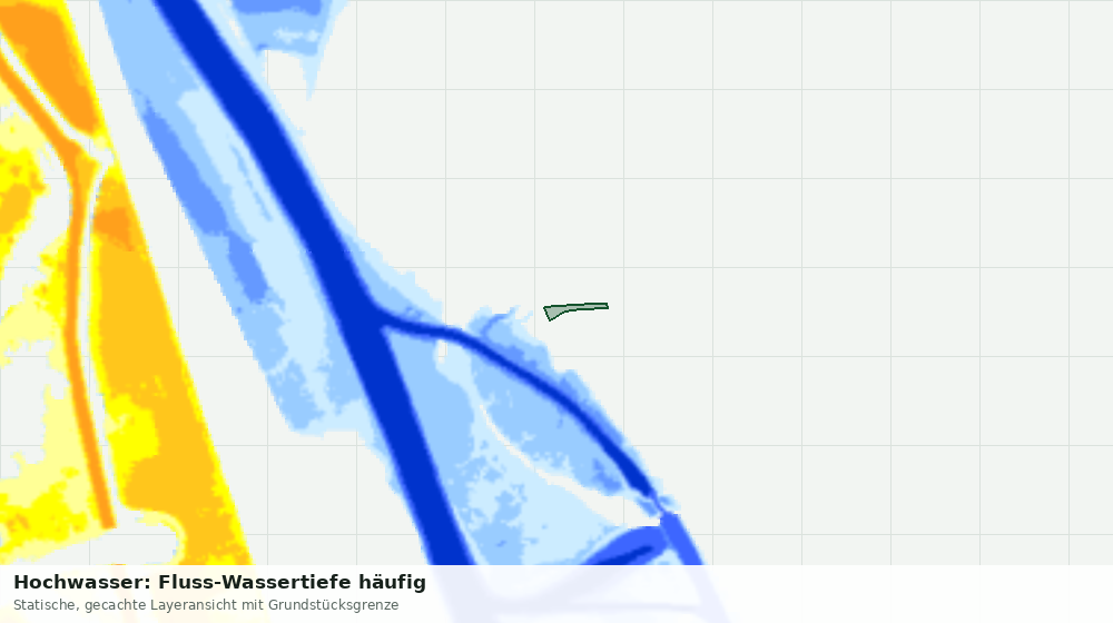 Statische Kartenansicht: Hochwasser: Fluss-Wassertiefe häufig