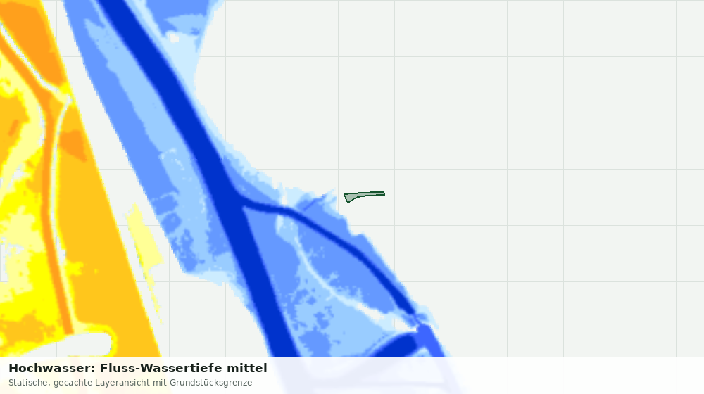 Statische Kartenansicht: Hochwasser: Fluss-Wassertiefe mittel