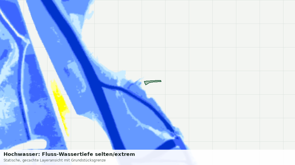 Statische Kartenansicht: Hochwasser: Fluss-Wassertiefe selten/extrem